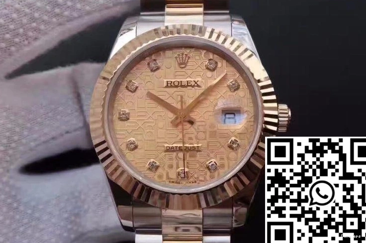 II Diamond-studded Dial Rose Rolex Texture 126333 Gold Datejust 41MM 0331